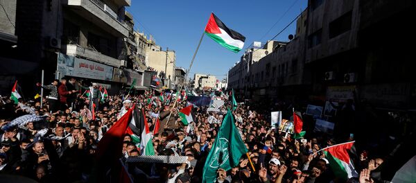 مظاهرات ضد قرار ترامب بشأن القدس في العاصمة الأردنية عمان - سبوتنيك عربي