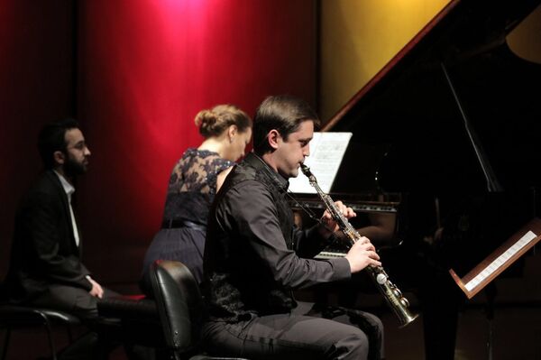 الموسيقيون الروس على المسرح الرئيسي في دمشق - سبوتنيك عربي