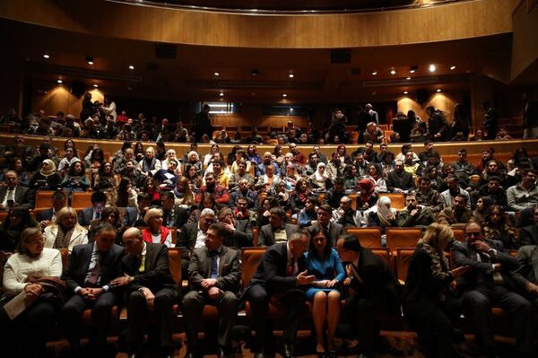 الموسيقيون الروس على المسرح الرئيسي في دمشق - سبوتنيك عربي