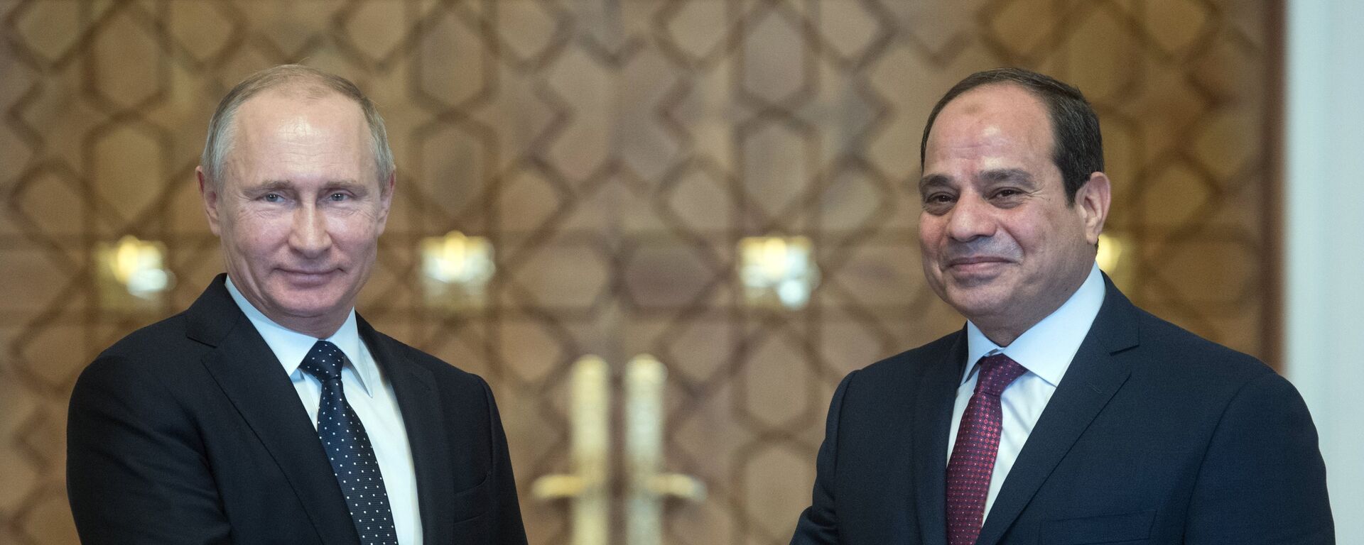 الرئيس الروسي فلاديمير بويتن والرئيس المصري عبدالفتاح السيسي في مصر، 11 ديسمبر/ كانون الأول 2017 - سبوتنيك عربي, 1920, 11.12.2017
