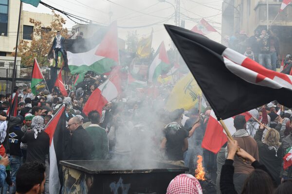 استنكار شعبي واسع في لبنان احتجاجا على قرار ترامب - سبوتنيك عربي