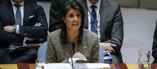 الممثلة الدائمة للولايات المتحدة لدى الأمم المتحدة نيكي هايلي - سبوتنيك عربي