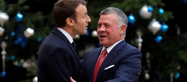 عبد الله الثاني والرئيس ماكرون - سبوتنيك عربي