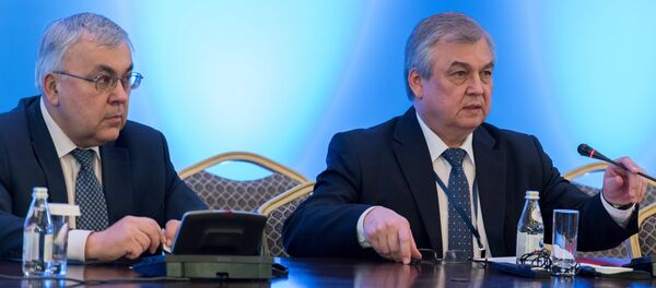  مبعوث الرئيس الروسي، رئيس الوفد الروسي إلى محادثات أستانا الدولية الخاصة بالأزمة السورية، الكسندر لافرينتيف - سبوتنيك عربي