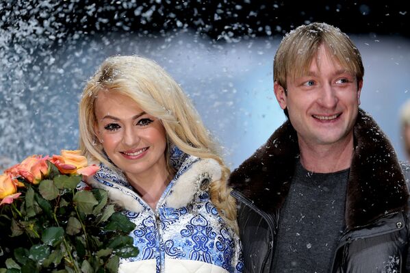 المنتجة يانا رودكوفسكايا والرياضي (التزلج على الجليد) يفغيني بليوشينكو المنتجة يانا رودكوفسكايا والرياضي (التزلج على الجليد) يفغيني بليوشينكو - سبوتنيك عربي