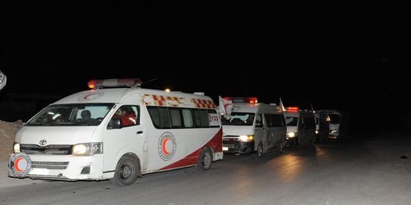 سيارات الإسعاف في منطقة الغوطة الشرقية لدمشق - سبوتنيك عربي