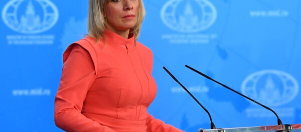 المتحدثة الرسمية باسم الوزارة الخارجيبة الروسية ماريا زاخاروفا، موسكو، روسيا 28 ديسمبر/ كانون الأول 2017 المتحدثة الرسمية باسم الوزارة الخارجيبة الروسية ماريا زاخاروفا، موسكو، روسيا 28 ديسمبر/ كانون الأول 2017 - سبوتنيك عربي