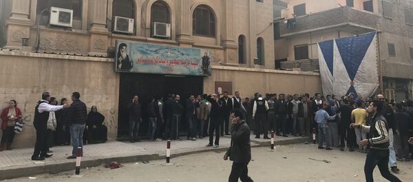 من أمام كنيسة مارمينا العجايبي في منطقة حلوان في مصر - سبوتنيك عربي