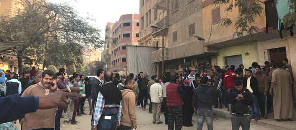 من أمام كنيسة مارمينا في حلوان في مصر - سبوتنيك عربي