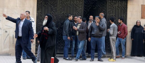 من أمام كنيسة مارمينا العجايبي في حلوان في مصر - سبوتنيك عربي