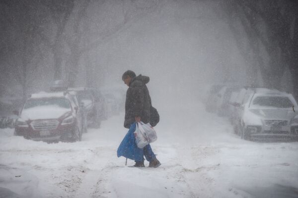إعصار القنبلة الجليدي في أمريكا - سبوتنيك عربي