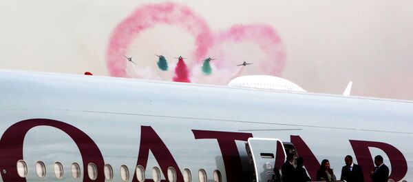 الطائرات السعودية Hawk Mk 65 خلال العرض الجوي في الكويت، 17 يناير/ كانون الثاني 2018 - سبوتنيك عربي