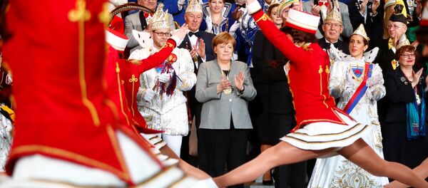 المستشارة الألمانية آنجيلا ميركل في حفل استقبال جمعيات الكرنفال الألمانية في المستشارية في برلين - سبوتنيك عربي