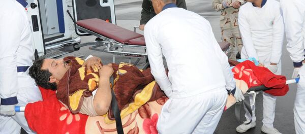 أحد مصابي العمليات الإرهابية في بنغازي - سبوتنيك عربي