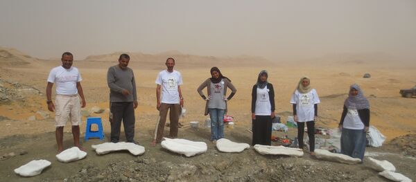 الفريق البحثي مكتشف ديناصور منصوراصورس - سبوتنيك عربي