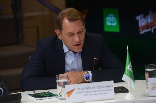 أندري بلاغوديرينكو، نائب رئيس تحرير وكالة الأنباء الدولية روسيا سيغودنيا أندري بلاغوديرينكو، نائب رئيس تحرير وكالة الأنباء الدولية روسيا سيغودنيا - سبوتنيك عربي