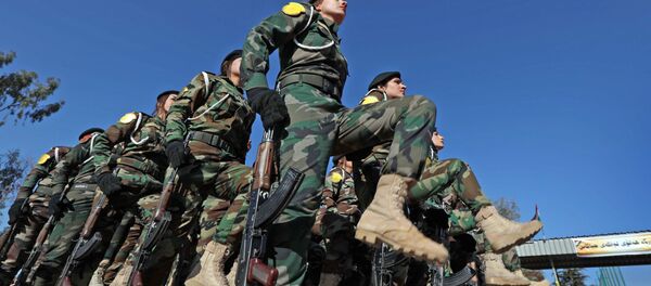 قوات البشمركة الكردية في بلدة زاخو، 500 كلم شمال بغداد، العراق 30 يناير/ كانون الثاني 2018 - سبوتنيك عربي