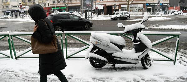باريس بعد سقوط ثلوج كثيفة، فرنسا - سبوتنيك عربي