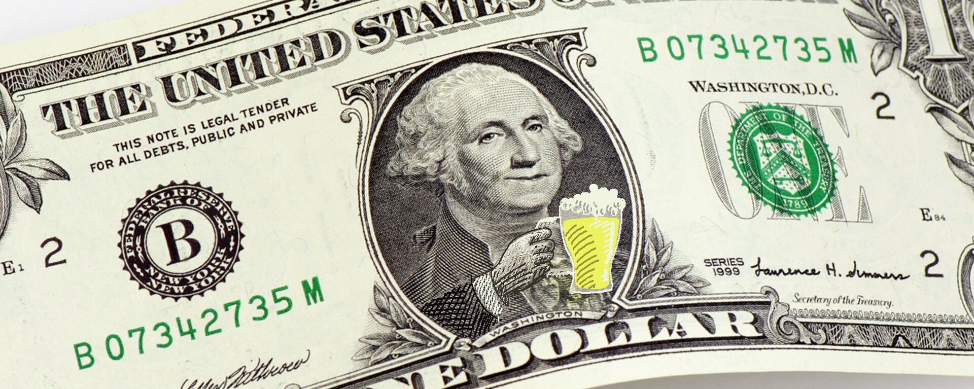 صورة الرئيس الأمريكي جورج واشنطن على الدولار الأمريكي - سبوتنيك عربي, 1920, 22.04.2022