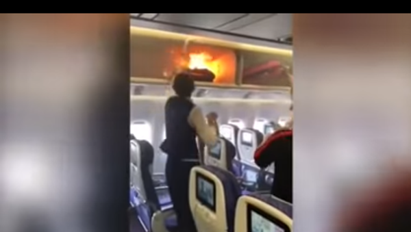 ركاب طائرة مدنية يخمدون حريق نشب على متنها - سبوتنيك عربي