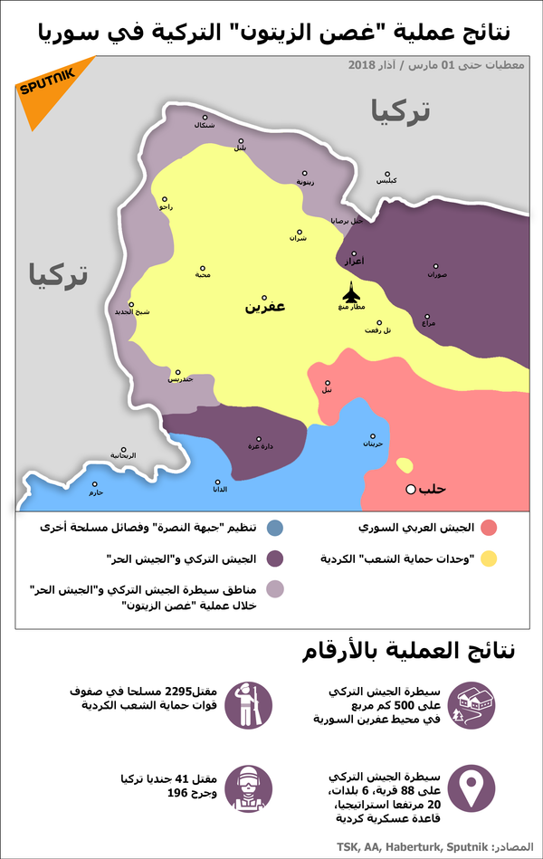 نتائج عملية غصن الزيتون التركية في سوريا - سبوتنيك عربي