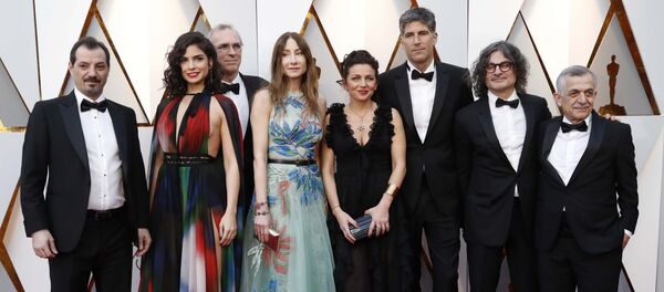 فريق عمل الفيلم اللبناني قضية 23 في حفل توزيع جوائز الأوسكار الـ 90 في 4 مارس/آذار 2018 - سبوتنيك عربي