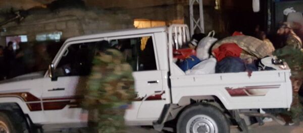 خروج المسلحين من الغوطة الشرقية في 9 مارس / آذار 2018 - سبوتنيك عربي