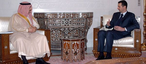 الوليد بن طلال مع الرئيس السوري بشار الأسد الوليد بن طلال مع الرئيس السوري بشار الأسد - سبوتنيك عربي