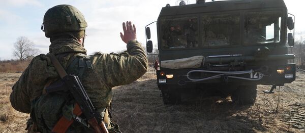 مناورات تكتيكية للقوات الصاروخية التابعة لأسطول بحر البلطيق باستخدام المنظومة الدفاعية الصاروخية باستيون المضادة للسفن في حقل التدريبات خميليوفكا مناورات تكتيكية للقوات الصاروخية التابعة لأسطول بحر البلطيق باستخدام المنظومة الدفاعية الصاروخية باستيون المضادة للسفن في حقل التدريبات خميليوفكا - سبوتنيك عربي