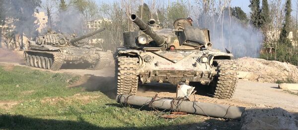 تحرير الجيش السوري لبلدة كفربطنا في الغوطة الشرقية، سوريا - سبوتنيك عربي