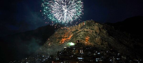 الاحتفال بعيد النوروز في مدينة أكرا، العراق 21 مارس/ آذار 2018 - سبوتنيك عربي