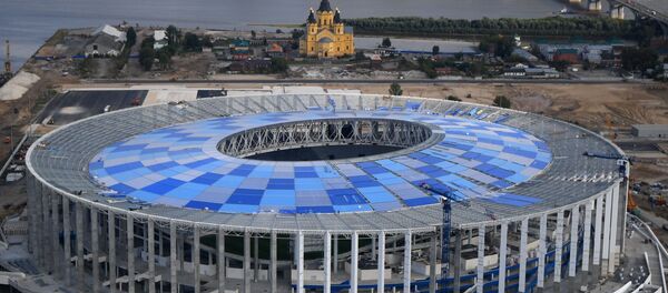 ملعب نيجني نوفغورود، أحد الملاعب المستضيفة لبطولة كأس العالم 2018 في روسيا ملعب نيجني نوفغورود، أحد الملاعب المستضيفة لبطولة كأس العالم 2018 في روسيا - سبوتنيك عربي