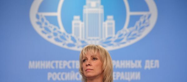 المتحدثة باسم الخارجية الروسية ماريا زاخاروفا في موسكو، 4 أبريل/ نيسان 2018 المتحدثة باسم الخارجية الروسية ماريا زاخاروفا في موسكو، 4 أبريل/ نيسان 2018 - سبوتنيك عربي