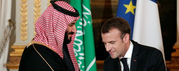 محمد بن سلمان مع إيمانويل ماكرون - سبوتنيك عربي