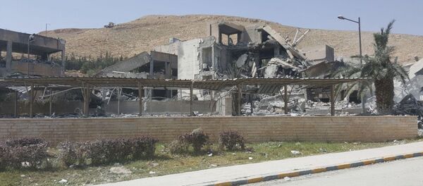 مركز البحوث العلمية في حي برزة الذي طالته الضربة الثلاثية الامريكية البريطانية الفرنسية - سبوتنيك عربي