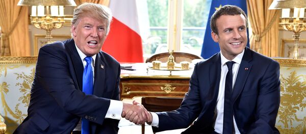 ترامب وماكرون - سبوتنيك عربي