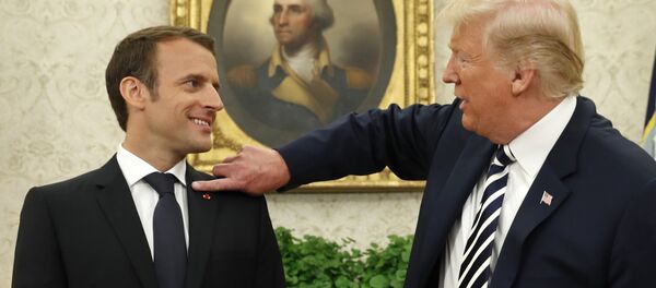 ترامب وماكرون - سبوتنيك عربي