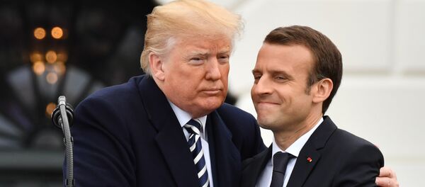 الرئيس الأمريكي دونالد ترامب والرئيس الفرنسي إيمانويل ماكرون - سبوتنيك عربي