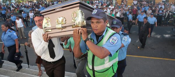 تشييع جثمان ضابط في نيكاراغوا - سبوتنيك عربي