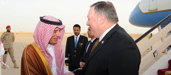 عادل الجبير مع مايك بومبيو - سبوتنيك عربي