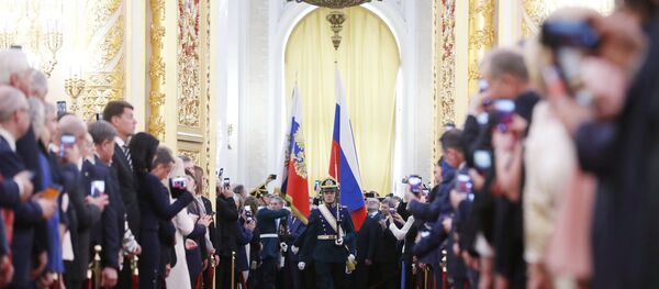 مراسم تنصيب فلاديمير بوتين رئيسا لروسيا، الكرملين، موسكو، روسيا 7 مايو/ أيار 2018 - سبوتنيك عربي