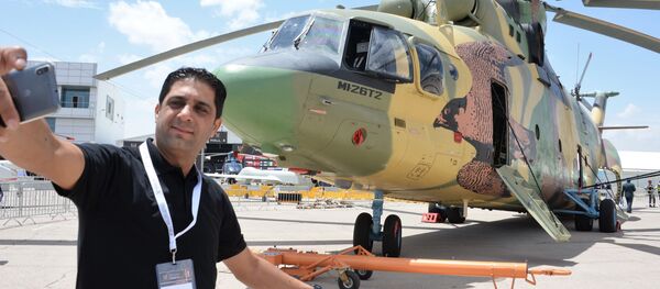 معرض قوات العمليات الخاصة سوفكس 2018 في القاعدة الجوية ماركا في الأردن - المروحية الروسية مي-26 تي 2 - سبوتنيك عربي