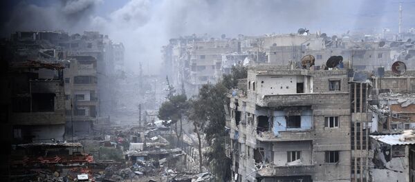 الوضع في مخيم اليرموك للاجئين الفلسطينيين في ريف دمشق، سوريا - سبوتنيك عربي