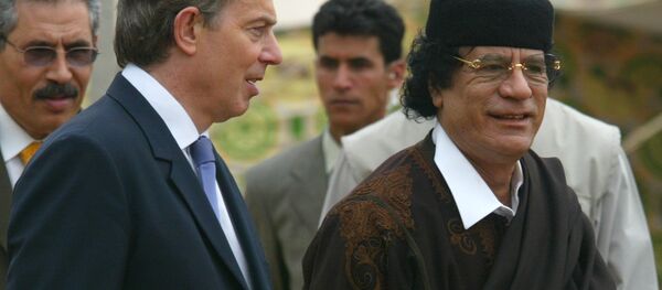 العقيد معمر القذافي - توني بلير - سبوتنيك عربي