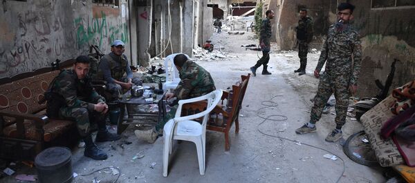 الوضع في مخيم اليرموك للاجئين الفلسطينيين في ريف دمشق، سوريا - سبوتنيك عربي