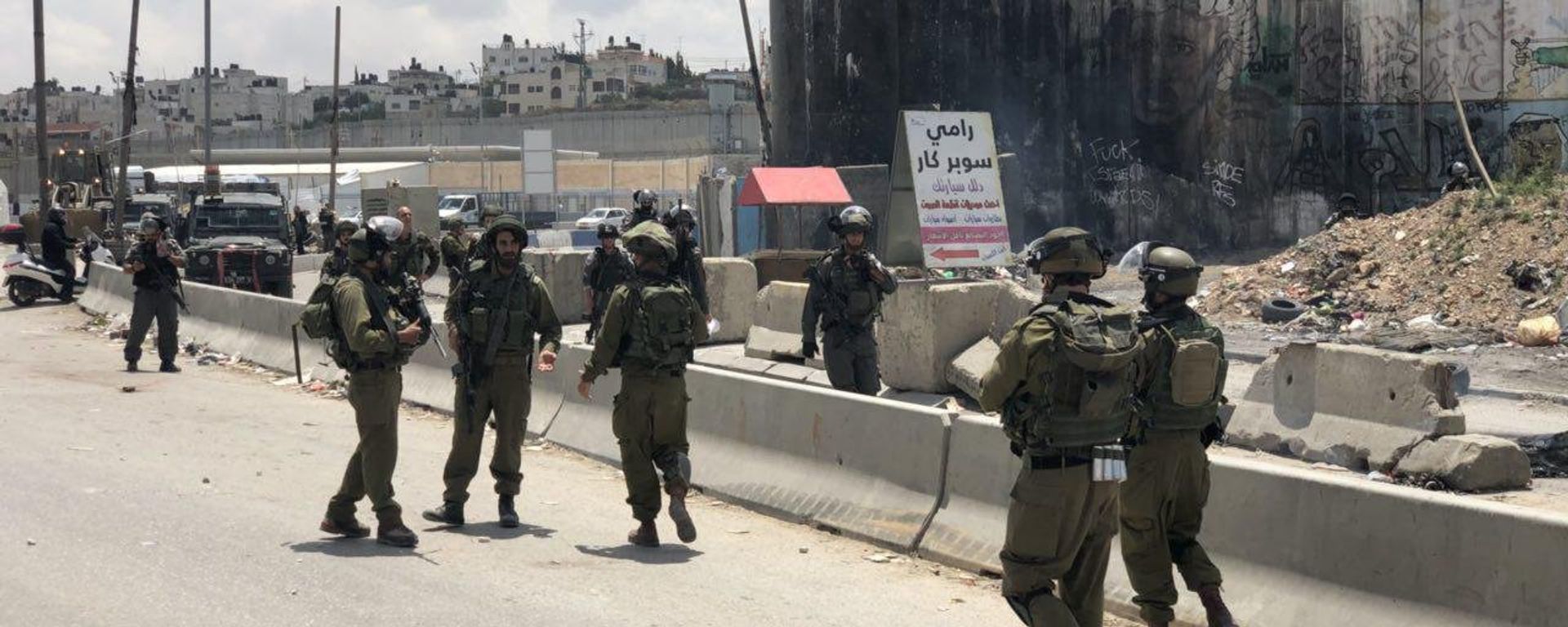  اشتباكات حاجز قلنديا، رام الله، الضفة الغربية، فلسطين 14 مايو/ أيار 2018 - سبوتنيك عربي, 1920, 21.01.2023