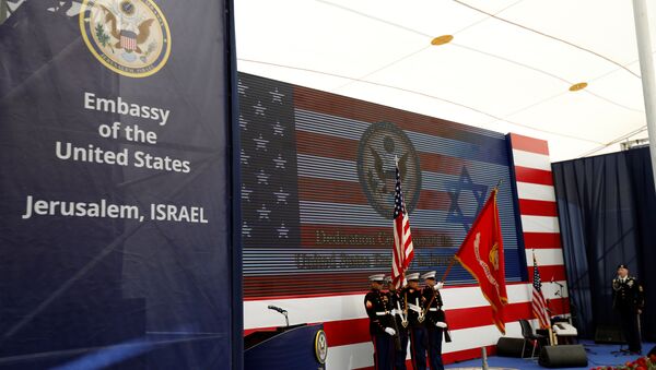 مراسم افتتاح السفارة الأمريكية الجديدة في القدس، 14 مايو/ أيار 2018 - سبوتنيك عربي