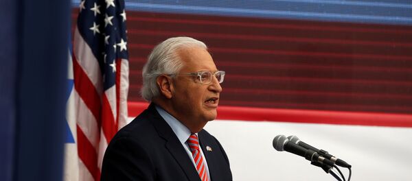 السفير الأمريكي إلى إسرائيل ديفيد فريدمان خلال حفل افتتاح السفارة الأمريكية الجديدة في القدس، الضفة الغربية 14 مايو/ أيار 2018 - سبوتنيك عربي