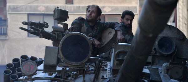 الجيش السوري في مخيم اليرموك، ريف دمشق، سوريا - سبوتنيك عربي