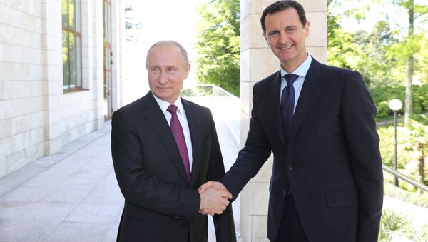 الرئيس فلاديمير بويتن يستقبل الرئيس بشار الأسد في سوتشي، روسيا 17 مايو/ أيار 2017 - سبوتنيك عربي